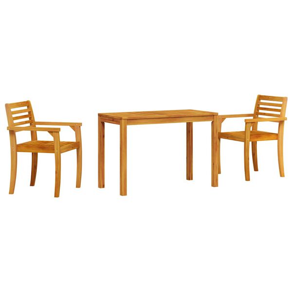 vidaXL Garden Dining Set 3 pcs Brown Solid Acacia Wood
