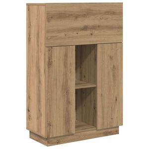 vidaXL Desk Artisan Oak Engineered Wood 71.5 x 31.5 x 106.5 cm