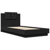 vidaXL Bed Frame without Mattress Black 75x190 cm Small Single
