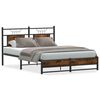 vidaXL Bed Frame without Mattress Smoked Oak 140x190 cm Engineered Wood