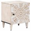 vidaXL Bedside Cabinet White 40 x 33.5 x 46 cm Solid Mango Wood