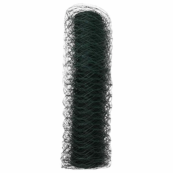 vidaXL Hexagon Fence Green 0.4 x 10 m Steel
