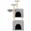 vidaXL Cat Tree with Sisal Scratching Posts Light Grey 122 cm