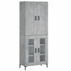 vidaXL Highboard Concrete Grey 69.5x34x180 cm Engineered Wood