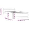 vidaXL Bed Frame without Mattress Solid Wood 90x190 cm Single Single