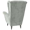vidaXL Armchair Light Grey Velvet