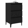vidaXL Bedside Cabinet Black Oak 40 x 35 x 69 cm Engineered Wood