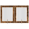 vidaXL Dog Gate with Stands 2 pcs Smoked Oak 80 x 100 cm