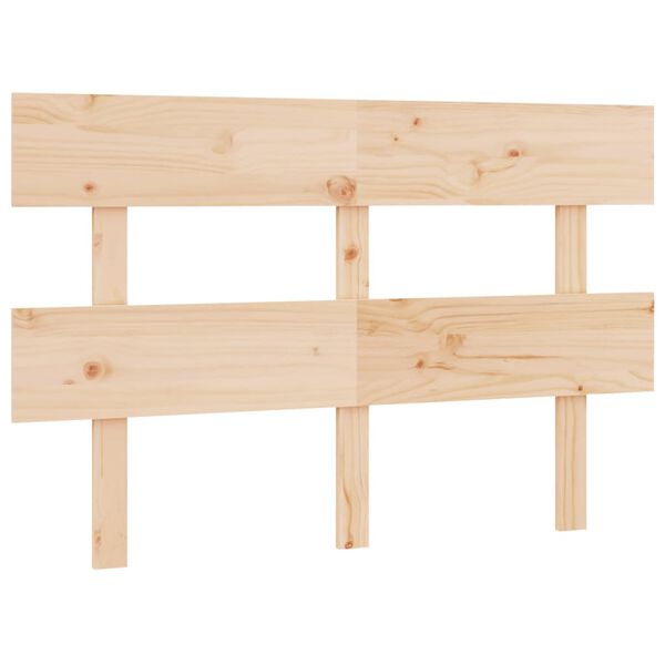 vidaXL Bed Headboard 124x3x81 cm Solid Wood Pine