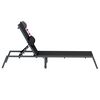 vidaXL Sunloungers 2-person 3 pcs Black and Anthracite Steel