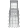 vidaXL Arched Gabion Baskets 7 pcs 400x30x40/60 cm Galvanised Iron