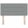 vidaXL LED Headboard with LED Strip Lights Light grey 100 cm Fabric