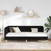 vidaXL Corner Bed Frame with Headboard Black 100 x 200 cm Fabric