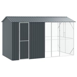 vidaXL Bird Cage Anthracite 430 x 208 x 247 cm Galvanised Steel