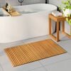 vidaXL Bath Mat Plain Brown 100 x 60 cm Wood