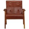 vidaXL Armchair Brown Real Leather