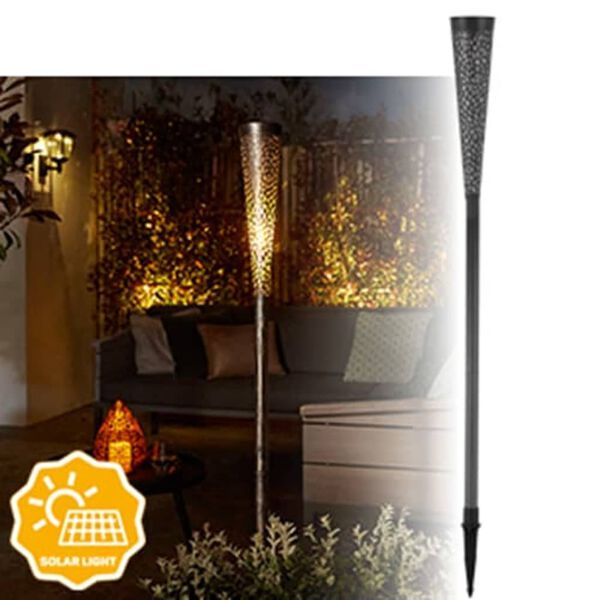 Luxform Solar LED Garden Light Torch Plymouth Grey