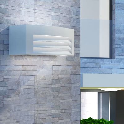 vidaXL Outdoor Wall Light Grey Aluminium
