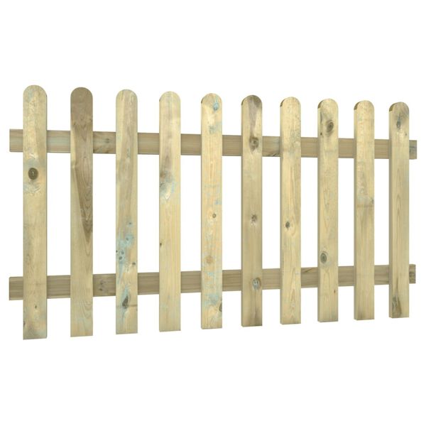 vidaXL Picket Fence 180x100 cm Impregnated Solid Wood Pine