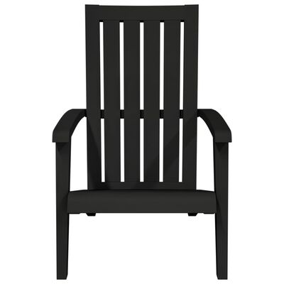 vidaXL Garden Adirondack Chair Black Polypropylene