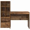 vidaXL Desk with Drawer 2 pcs Old Wood