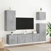 vidaXL TV Wall Cabinet Concrete Grey 40.5x30x90 cm Engineered Wood