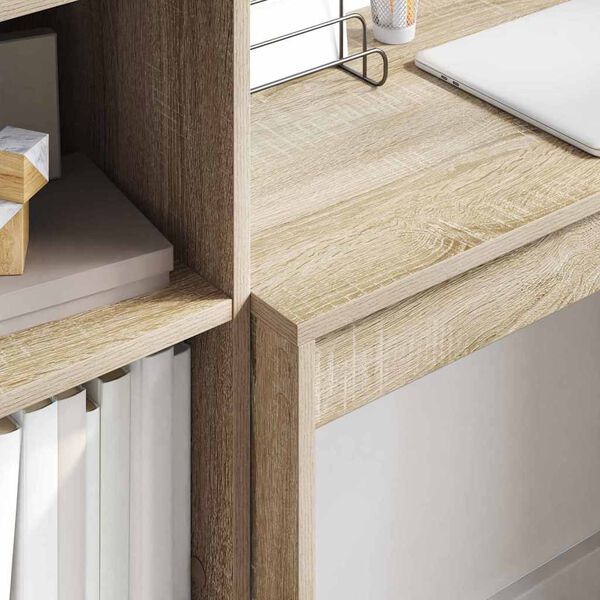 vidaXL Desk with Drawer 2 pcs Sonoma Oak