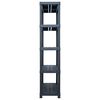 vidaXL Storage Shelf Rack Black 250 kg 80x40x180 cm Plastic