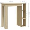 vidaXL Bar Table with Shelf Sonoma Oak 102x50x103.5 cm Engineered Wood