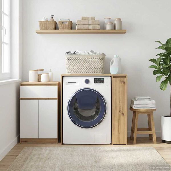 vidaXL Wash Machine Cabinet with Storage Artisan Oak 87 x 60 x 89 cm