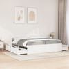 vidaXL Bed with Drawers and Mattress White 200x200 cm Solid Wood Pine