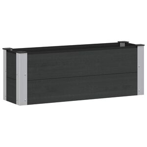 vidaXL Garden Raised Bed Black 100 x 30 x 36 cm WPC and Aluminium