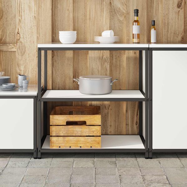 vidaXL Kitchen Storage with Shelf Silver 90 x 50 x 92 cm Steel