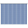 vidaXL Outdoor Roller Blind 90% UV Block Blue and White Stripe HDPE