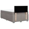 vidaXL Box Spring Bed with Mattress Taupe 120x200 cm Fabric