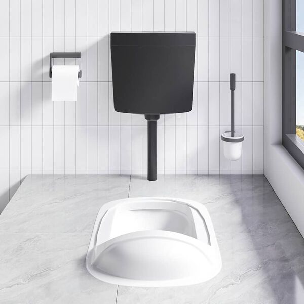 vidaXL Toilet Cistern with Bottom Water Inlet 3/6 L Black