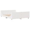 vidaXL Bed Frame without Mattress White 150x200 cm King Size Solid Wood Pine