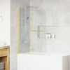 vidaXL Shower Enclosure Gold 95 x 140 cm ESG Glass and Aluminium