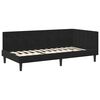 vidaXL Corner Bed Frame with Headboard Black 90 cm x 200 cm Velvet