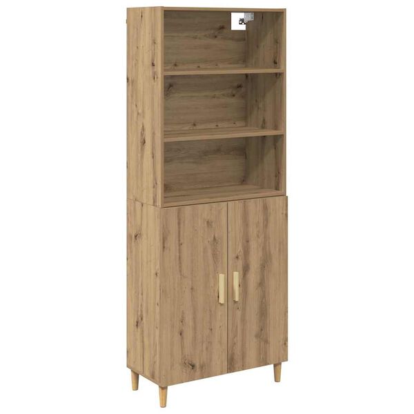vidaXL Highboard Artisan Oak 69.5 x 32.5 x 180 cm Engineered Wood