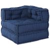 vidaXL Modular Sofa 4 pcs Indigo Fabric