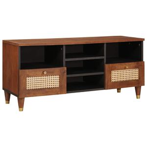 vidaXL TV Cabinet with Shelf Brown 100 x 33.5 x 46 cm Solid Mango Wood