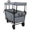 vidaXL Folding Shopping Trolley with Breaks Grey 105 x 56.5 x 116 cm