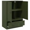 vidaXL Highboard Olive Green 67x39x95 cm Steel