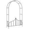 vidaXL Garden Arch with Gate Black 138x40x238 cm Iron