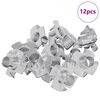 vidaXL Pronged T-nut 12 pcs Silver M6 mm Steel