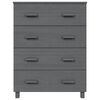 vidaXL Sideboard HAMAR Dark Grey 79x40x103.5 cm Solid Wood Pine