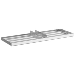 vidaXL Garden Leveling Rake Silver 75 x 25 x 6 cm Stainless Steel