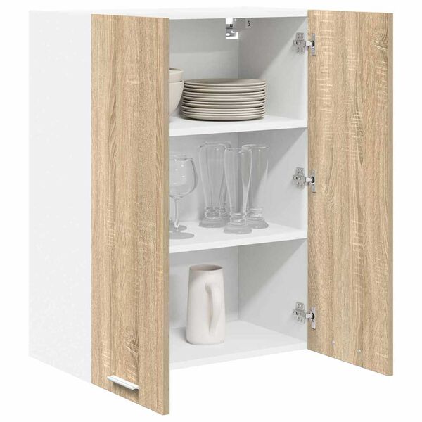 vidaXL Hanging Cabinet Sonoma Oak 60 x 31 x 80 cm Engineered Wood