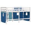 vidaXL Kids' Loft Bed with Curtains without Mattress Blue 90x200 cm